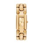 Michael Kors Hally MK4921 Women's Gold Rectangular Dress Watch - Stainless Steel Quartz Minimalist Luxury Timepiece