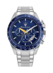 Maserati Traguardo R8871612039 Men Chronograph Watch - 45mm Blue Dial Stainless Steel Sport Luxury Watch