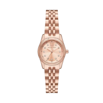 Michael Kors Lexington Three-Hand Rose Gold-Tone Stainless Steel Watch – Model MK4739