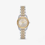 Michael Kors Lexington Women’s Watch Gift Set MK4815 - White Dial Two-Tone Stainless Steel with Pavé Bracelets