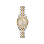 Michael Kors Lexington Women’s Watch Gift Set MK4815 - White Dial Two-Tone Stainless Steel with Pavé Bracelets