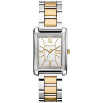 Michael Kors Michael Kors Essex Women’s Watch MK4967 – Silver Rectangular Dial with Two-Tone Bracelet