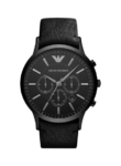 Emporio Armani Renato XLarge Men's Watch AR2461 - Black Dial, Genuine Leather Strap, 47mm