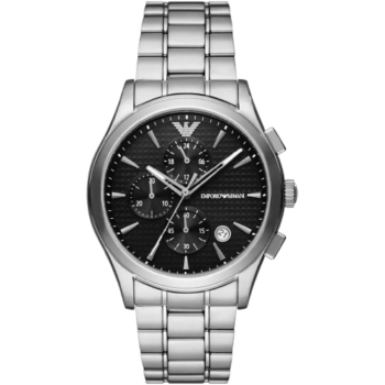 Emporio Armani AR11602 - Men's Paolo Black Dial Stainless Steel Watch