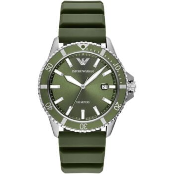 Emporio Armani AR11638 Men's World Explorer Green Dial Analog Watch
