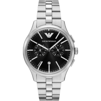 Emporio Armani Emporio Armani Dario Men's Stainless Steel Watch AR11691 - Black Dial - 42 mm