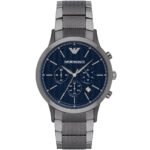Emporio Armani Renato Large Men's Watch AR2505 - Blue Dial, Stainless Steel Bracelet, 43mm