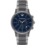 Emporio Armani Renato Large Men's Watch AR2505 - Blue Dial, Stainless Steel Bracelet, 43mm