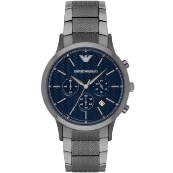 Emporio Armani Renato Large Men’s Watch AR2505 – Blue Dial, Stainless Steel Bracelet, 43mm