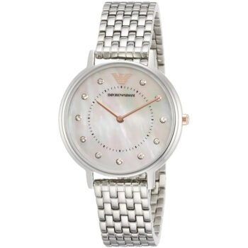 Emporio Armani Kappa AR80014 Men's Watch - White Dial Stainless Steel Elegant Fashion Watch