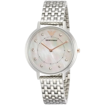 Emporio Armani Kappa AR80014 Men's Watch - White Dial Stainless Steel Elegant Fashion Watch