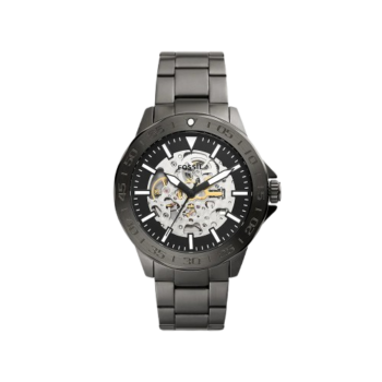 Original Fossil Bannon Grey Automatic Stainless Steel Watch BQ2678 - 45mm Unisex Analog Wristwatch