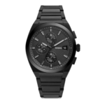 Fossil Everett Men's Chronograph Watch - Black Stainless Steel with Black Dial | 42mm Bold Design | FS5797