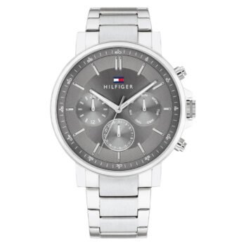 Tommy Hilfiger Tyson Men’s Watch – Dark Grey Dial with Stainless Steel Bracelet (Model 1710604)