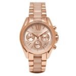 Michael Kors Women’s Watch MK6066 - Bradshaw Collection, Rose Gold Stainless Steel, Chronograph Design, Quartz Movement, 50M Water Resistant