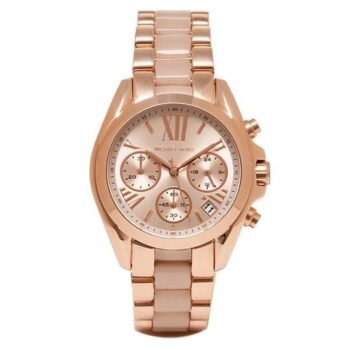 Michael Kors Women’s Watch MK6066 – Bradshaw Collection, Rose Gold Stainless Steel, Chronograph Design, Quartz Movement, 50M Water Resistant