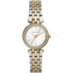 Michael Kors MK3323 Darci Petite Two-Tone Watch for Women - Silver Dial, 28mm
