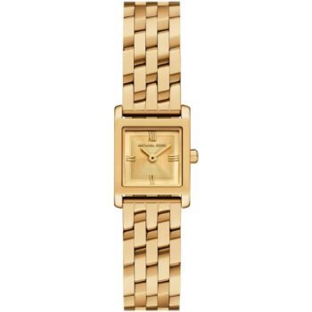 Michael Kors Georgie MK4931 Women’s Watch – Gold Square Dial Stainless Steel Watch for Women, Quartz Movement