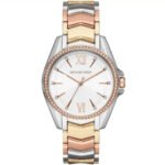 Michael Kors MK6686 Whitney Women's Watch - Tri-Tone Stainless Steel Analog Watch for Women, White Dial, Quartz Movement, 50M Water Resistant