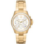 Michael Kors Everest MK7212 Women's Quartz Watch - White Dial Gold Stainless Steel Bracelet