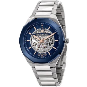 Maserati R8823142004 Men's Watch - Stile Automatic Blue Dial Stainless Steel Silver Watch