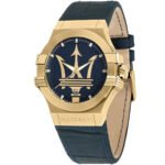 Maserati Potenza R8851108035 Men's Watch - Blue Dial, Blue Genuine Leather Strap, 42mm, Quartz Movement, 100M Water Resistant