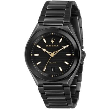 Maserati Triconic R8853139004 Men’s Quartz Watch – Black Steel Bracelet | 40mm Elegant Design