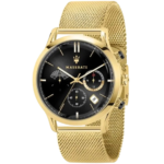 Maserati Ricordo R8873633003 Men's Watch - Black Dial, Gold Stainless Steel Bracelet, 42mm, Quartz Movement