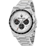 Maserati R8873652006 Velocita Watch - Silver Dial, Full Stainless Steel Bracelet, 100M Water Resistant (43mm)