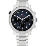 Tommy Hilfiger Men's Watch - Model 1792104 Troy | Elegant Blue Dial with Silver Stainless-Steel Strap