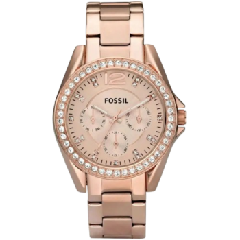 Original Fossil Riley ES2811 Women’s Analog Watch – 38mm Rose Gold Dial & Strap