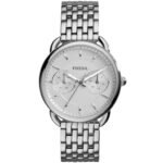 Original Fossil Tailor ES3712 Women's Watch - Silver Stainless Steel Bracelet & White Dial | 35mm Quartz Elegant Timepiece