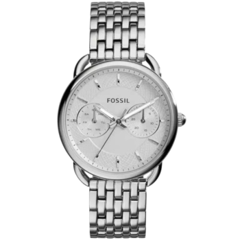Original Fossil Tailor ES3712 Women's Watch - Silver Stainless Steel Bracelet & White Dial | 35mm Quartz Elegant Timepiece