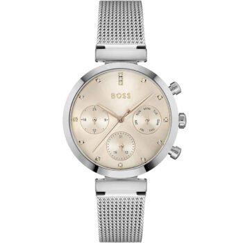 Hugo Boss Women's Watch - Model 1502625 | Elegant Flawless Design with Rose Gold Dial & Silver Stainless-Steel Bracelet