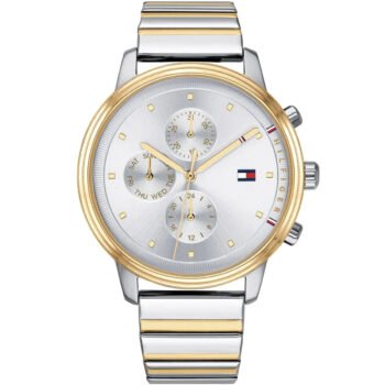 Original Tommy Hilfiger Blake 1781908 Women’s Analog Watch – Silver Dial, Two-Tone Stainless Steel Strap & Quartz Movement