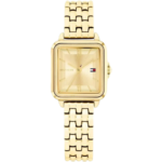 Original Tommy Hilfiger 1782832 Women's Watch - Mia Gold Stainless Steel Square Design 24mm