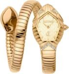 Original Just Cavalli Just Cavalli Signature Snake Women's Analog Quartz Watch JC1L356M0025 - Gold Stainless Steel