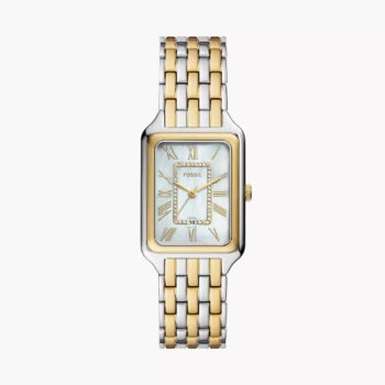 Original Fossil Raquel Women's Watch - Two-Tone Stainless Steel with White Mother-of-Pearl Dial (Model ES5305)