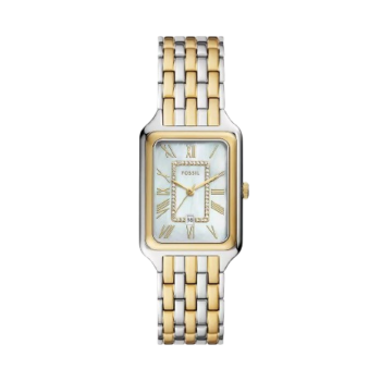 Original Fossil Raquel Women's Watch - Two-Tone Stainless Steel with White Mother-of-Pearl Dial (Model ES5305)