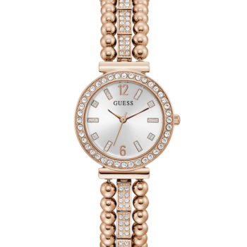 GUESS GW0401L3 Women's Rose Gold Stainless Steel Analog Watch - Elegant 30mm Quartz Timepiece