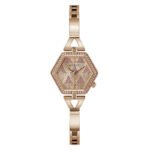 Guess GW0680L3 Women's Rose Gold Stainless Steel Watch - 28mm Elegant Analog Quartz with Crystal Details