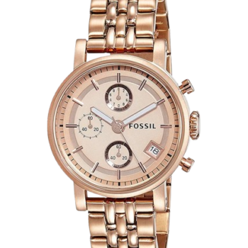 Original Fossil ES3380 Women's Quartz Watch - Rose Gold Stainless Steel Design