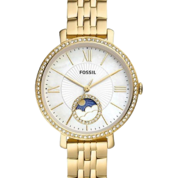 Original Women's Stainless Steel Analog Watch ES5167 - Elegant Gold Strap with White Dial, Quartz Movement & 30M Water Resistance