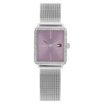 Original Tommy Hilfiger Women's Stainless Steel Mesh Watch - Purple Dial, Crystal Accents (1782790)