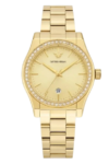 Original Emporio Armani Federica AR11607 Women's Watch - Gold Stainless Steel Bracelet & Crystal Bezel | 32mm Quartz Luxury Timepiece