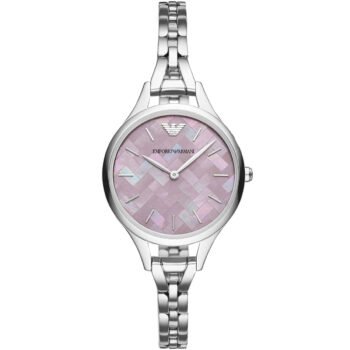 Original Emporio Armani Aurora AR11122 Women’s Watch – Purple Dial Stainless Steel Elegant Slim Fashion Watch