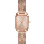 Original Emporio Armani Gioia AR11347 Women's Watch - Rose Gold Square Stainless Steel Elegant Fashion Watch