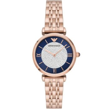 Original Emporio Armani Gianni T-Bar AR11423 Women’s Watch – Multicolor Dial Rose Gold Stainless Steel Elegant Fashion Watch