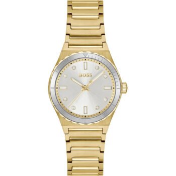 HUGO BOSS Candor Sport Women's Watch - Gold Stainless Steel with Silver Dial | 35mm Elegant Design | Model 1502789