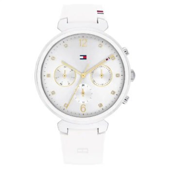 Original Tommy Hilfiger Ivy Women’s Watch – White Dial with White Silicone Strap (Model 1782342)